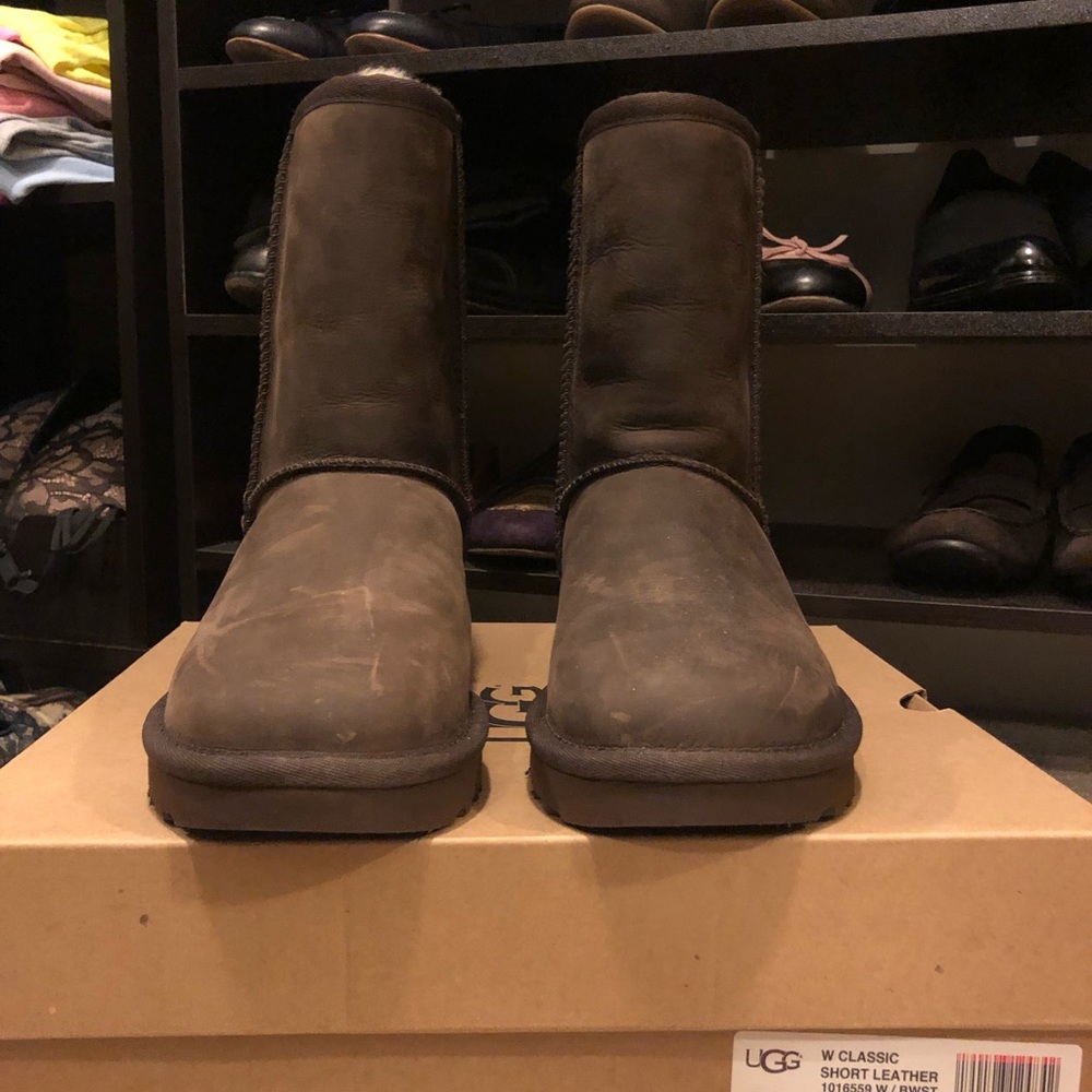 UGGs waterproof leather classic Boots NWT & box.